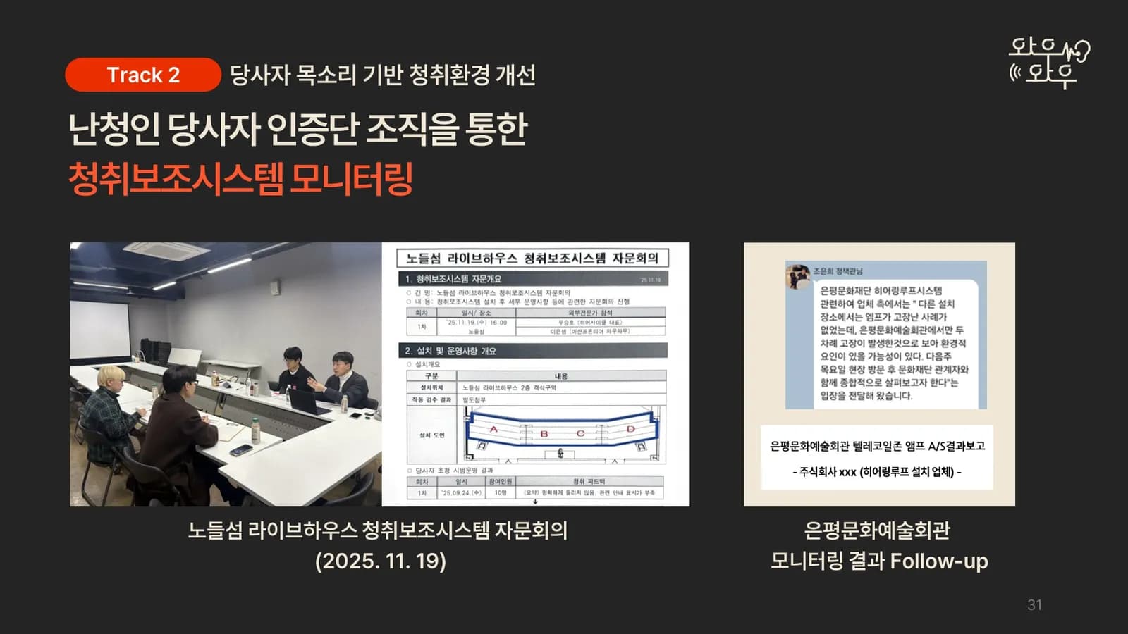 난청인 당사자 인증단 시설 점검